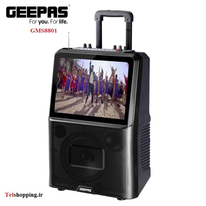 اسپیکر قابل شارژ با صفحه نمایش LED 15 اینچی جیپاس مدل GMS8801 gallery0