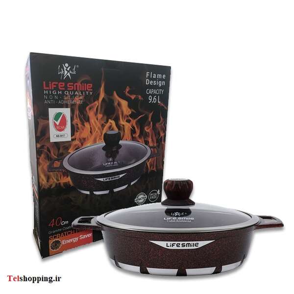 ماهیتابه گرانیتی سایز 40 لایف اسمایل مدل FLCMSHR 40