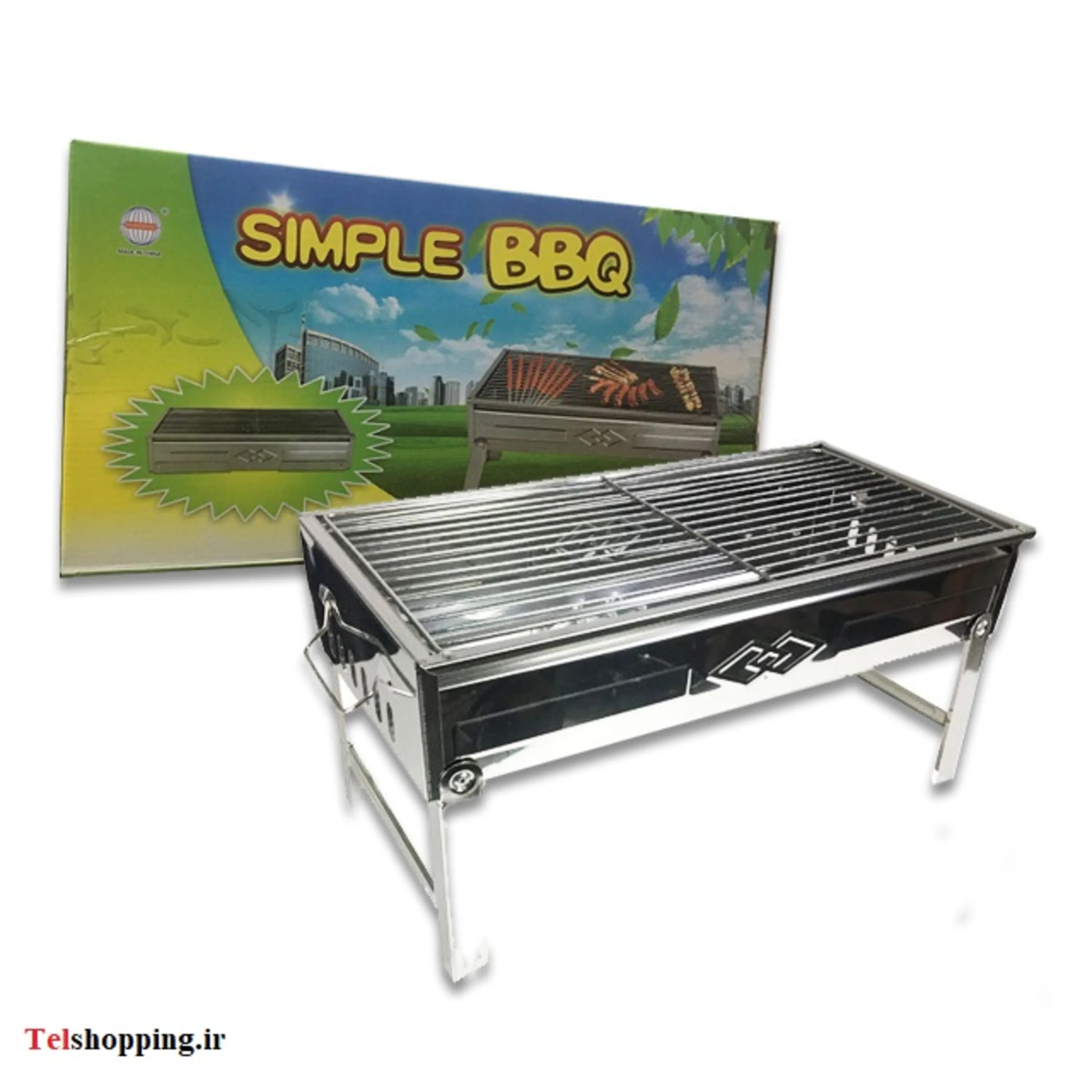 کباب پز ذغالی استیل مدل  HZA-6603