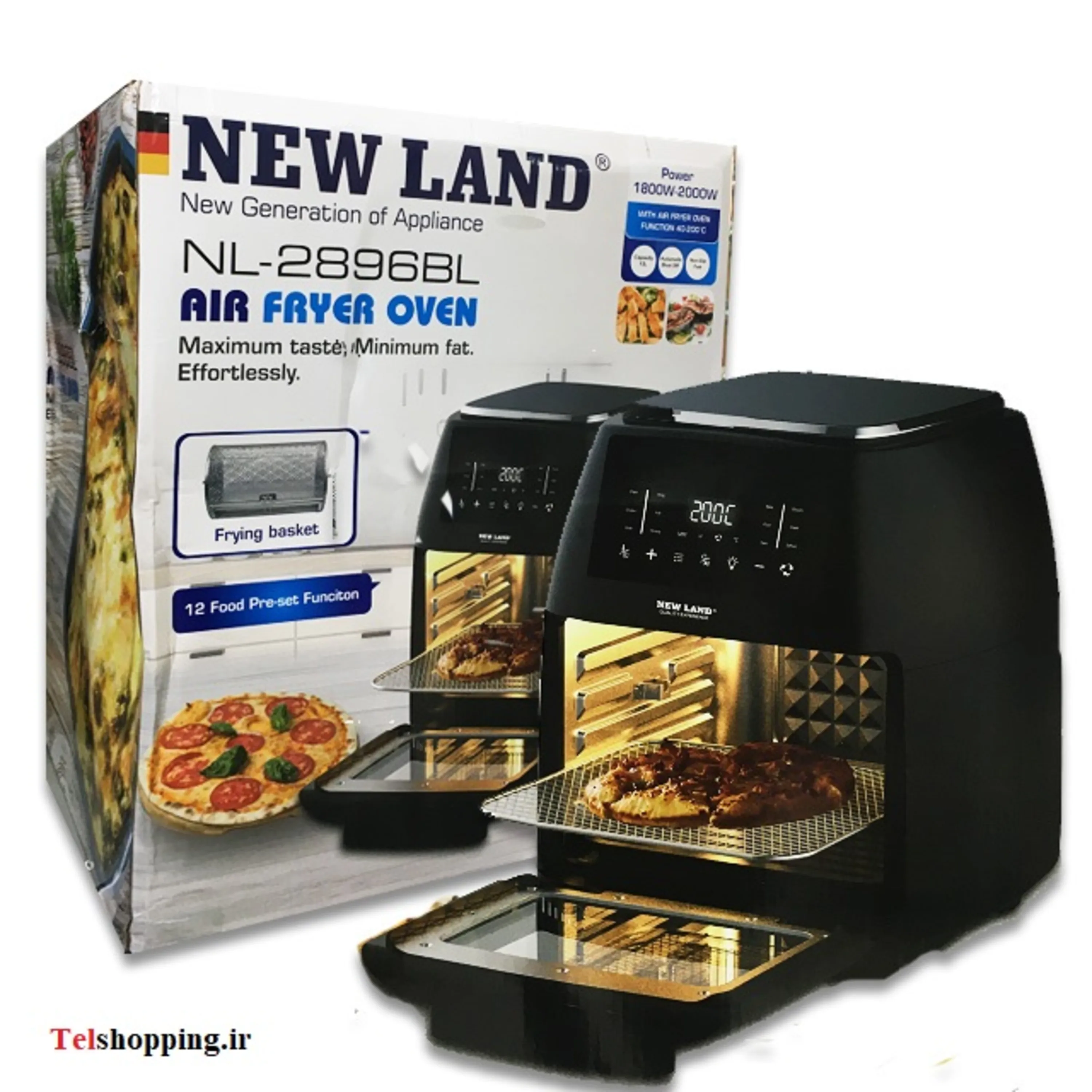 فر سرخ کن بدون روغن نیولند مدل NL-2896BL