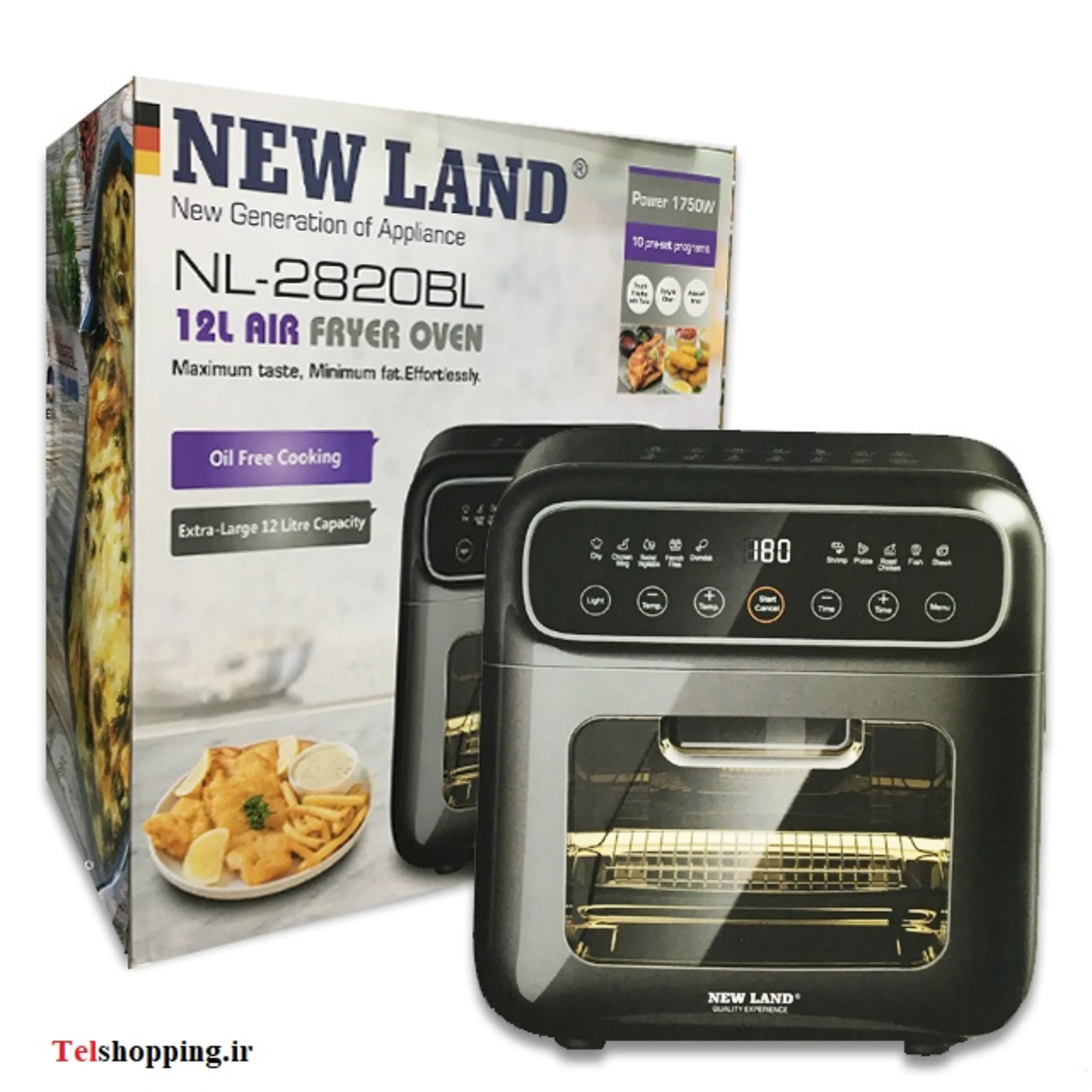 سرخ کن هواپز 12 لیتری نیولند مدل NL-2820BL