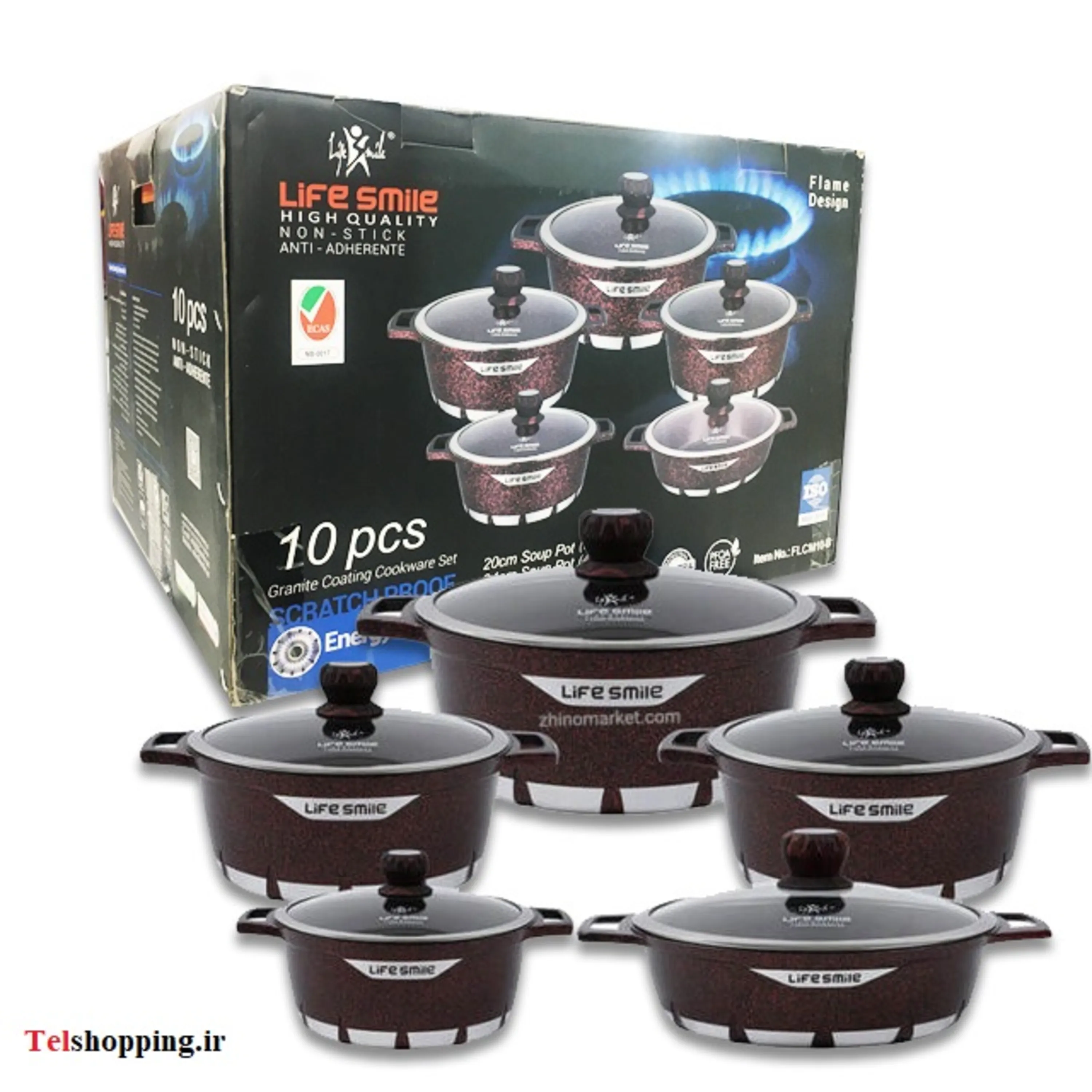 سرویس قابلمه  10 پارچه لایف اسمایل مدلFLCM-10